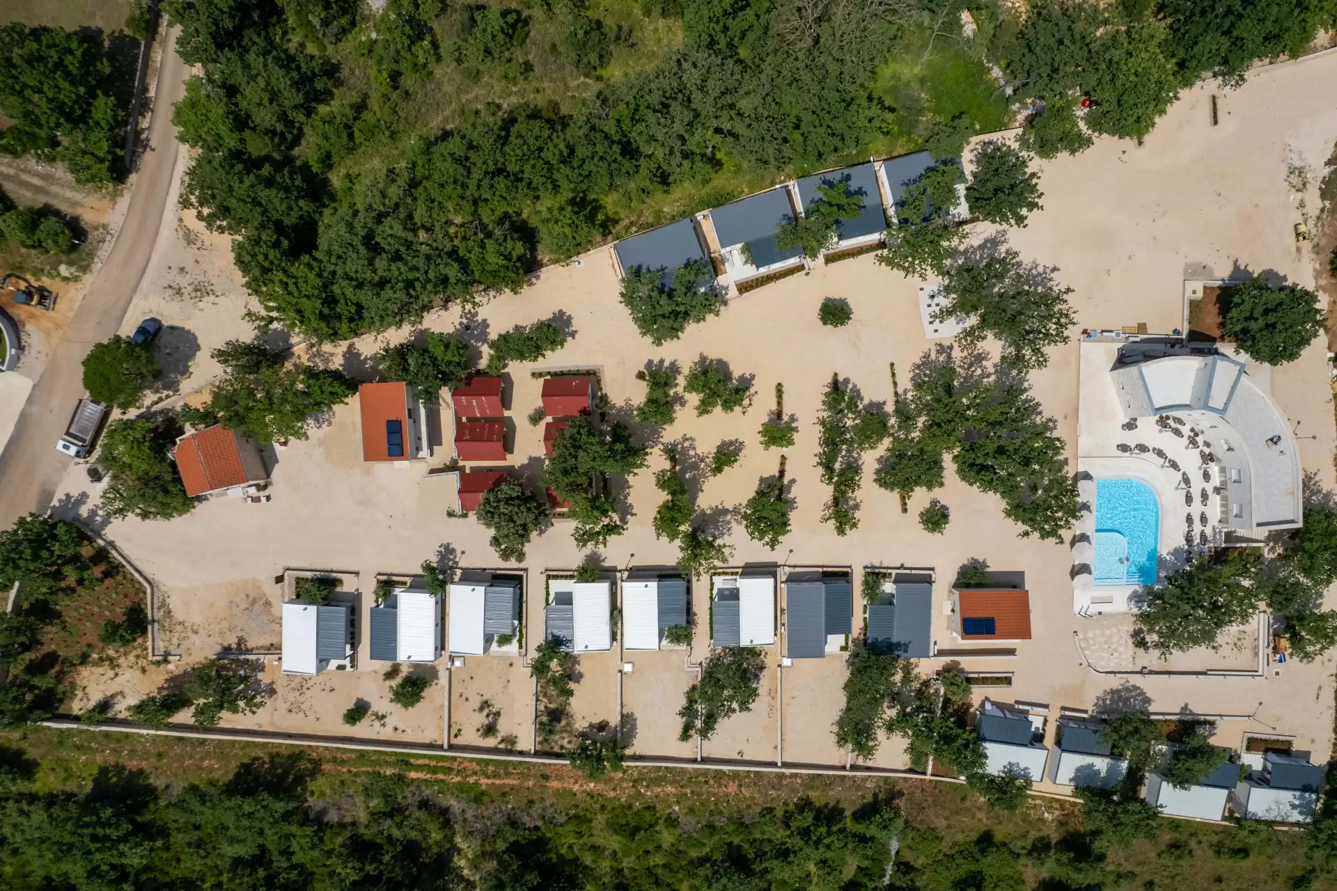 Aerial photo of Dionis Camping Zaton